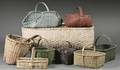 Collection of Nine Woven Splint Baskets