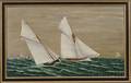 American School 19th Century Vigilant and Valkyrie II at Americas Cup Yacht Race 1893
