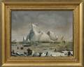 American School 19th Century Arctic Whaling Scene