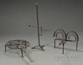 Three Wrought Iron Hearth Items