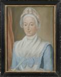 British School 18th Century Portrait of a Lady Wearing a Blue Gown