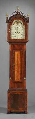 Federal Mahogany Inlaid Tall Case Clock