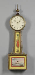 Federal Mahogany and Gilt Gesso Patent Timepiece