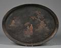 Large Oval Chinoiseriedecorated Papiermache Tray