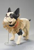Flocked Papiermache French Bulldog Pulltoy