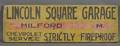 Painted Wood Lincoln Square Garage Sign