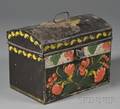 Paintdecorated Tinware Dometop Trunk