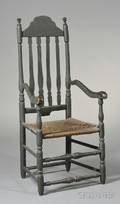 Blackpainted Bannisterback Armchair