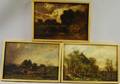 Charles Henry Miller American 18421922 Lot of Three Pastoral Landscapes