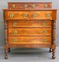 Classical Carved Mahogany and Mahogany Veneer Bureau
