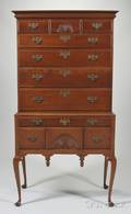 Eldred Wheeler Carved Cherry Flattop Highboy