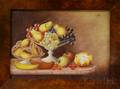 American School Late 19thEarly 20th Century Still Life of Fruit on a Marble Table
