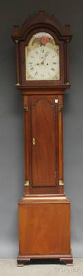Federalstyle Inlaid Mahogany Tall Case Clock