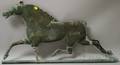 Patinated Molded Copper Running Horse Weather Vane