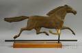 Goldpainted Molded Copper Running Horse Weather Vane with Post and Directionals