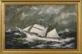 American School 19th20th Century Brigantine in a Stormy Sea