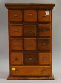 Country Wooden Thirteendrawer Spice Cabinet
