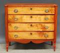 Late Federal Birch Fourdrawer Bureau