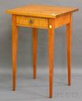 Federalstyle Tiger Maple and Birch Onedrawer Stand
