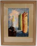Clyde Connell Still Life with Bottles Oil Painting