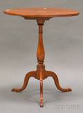 Federalstyle Oval Inlaid Cherry Tilttop Candlestand