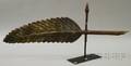 Pressed and Wrought Iron Quill Pen Weather Vane