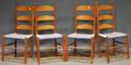 Set of Four Shakerstyle Slatback Side Chairs