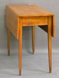 Federal Maple and Tiger Maple Dropleaf Pembroke Table with End Drawer