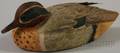 Carved and Painted Green Wing Teal Duck Decoy