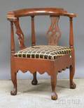 Chippendale Carved Cherry Roundabout Chair