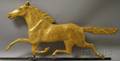Gilt Molded Copper Running Horse Weather Vane