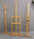 Three Wooden Artists Painting Easels