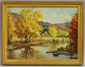 Jacob I Greenleaf American 18871968 Willows by the Lemoille River Vermont