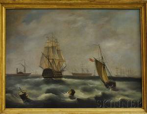 AngloAmerican School 19th20th Century Marine Scene