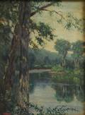American School 20th Century Summer Landscape with Stream