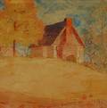 Paul Hadley American 18801971 Farmhouse in Autumn