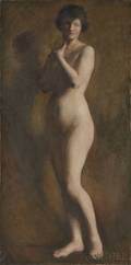 Attributed to William McGregor Paxton American 18691941 Standing Nude Woman