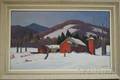 Lee Winslow Court American 19031992 Winter Landscape with Red Barn
