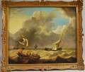 Dutch School 19th Century Shipping in Stormy Waters off the Coast