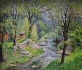 Carl A Faille American 18831956 Summer Riverscape
