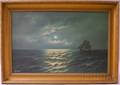 Willis Henry Plummer American b 1838 Sailing Ship on a Moonlit Sea