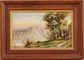 American School 20th Century River View with Figure
