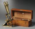 Brass Binocular Compound Microscope Model 5511