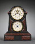 Belgian Slate Mantel Clock with Barometer