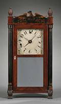 Silas Hoadley Mahogany Miniature Alarm Timepiece