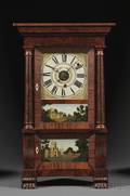 Jeromes  Darrow Miniature Mahogany Empire Shelf Clock