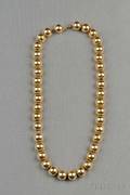 14kt Gold Bead Necklace