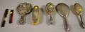 Seven Sterling Silvermounted Dresser Items