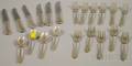 Partial MidCentury Assembled Sterling Silver Flatware Service