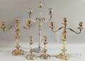 Group of Silverplated Candleholders